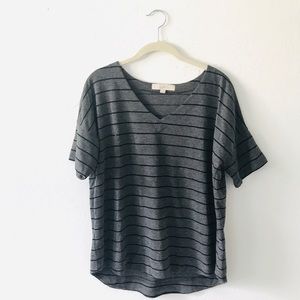 Loft | Short sleeve stripe tee with sequins